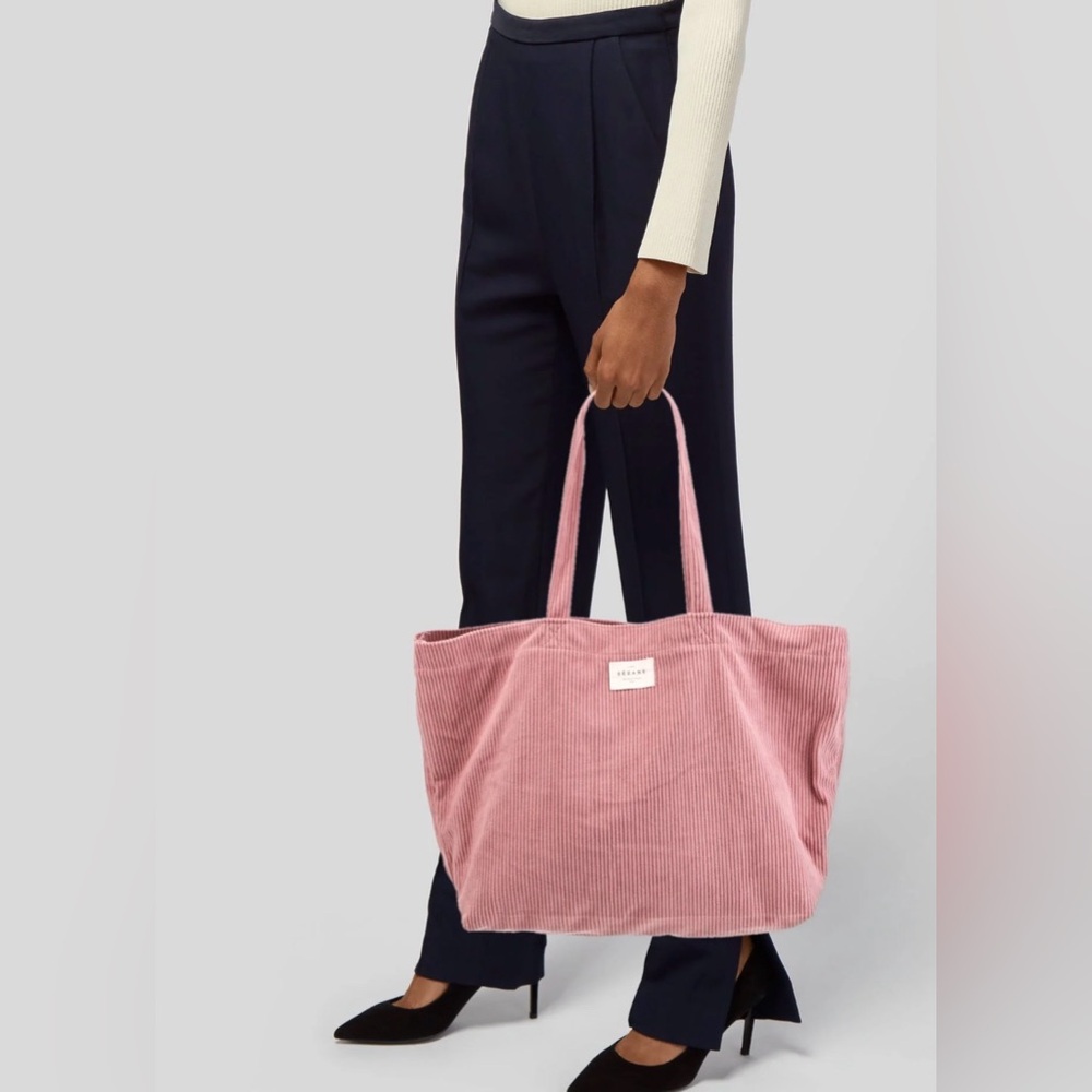 Sézane Corduroy Tote in Pink